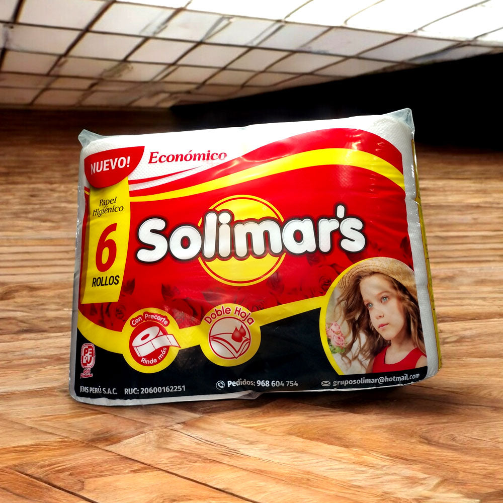 Papel higiénico Solimar de 6 rollos