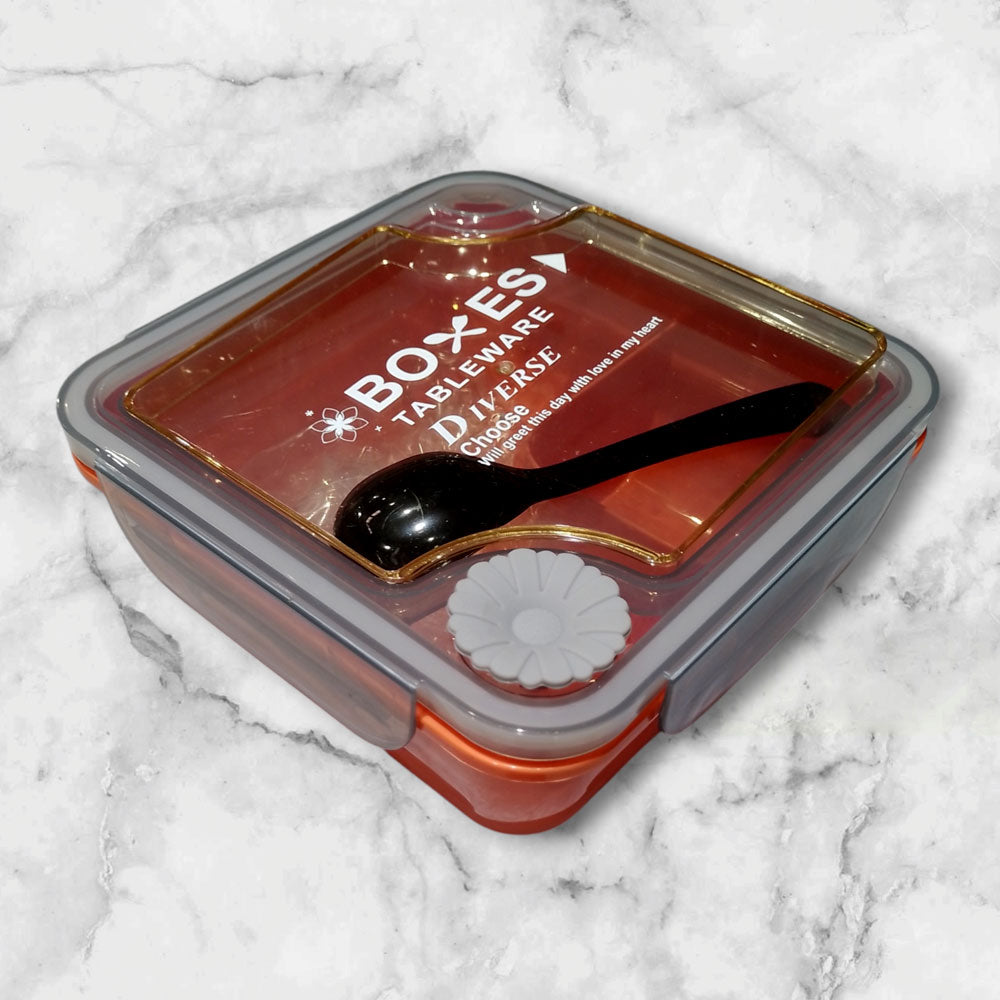 Recipiente hermético de almacenamiento de alimentos con tapa